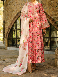 Pink Poly-Lawn 3Pc Stitched - ALP-3PS-2360
