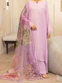 Lilac Sheesha Silk Stitched 3PC - ALP-3PS-2369