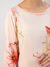 Peach Thai Silk Stitched 3Pc - ALP-3PS-2371