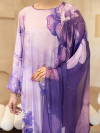 Purple Thai Silk Stitched 3Pc - ALP-3PS-2373