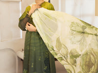 Mehndi Green Lawn Stitched 3PC - ALP-3PS-2379