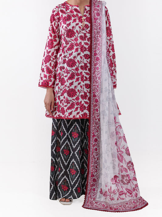 White Lawn 3Pc Unstitched - ALP-3PS-2383