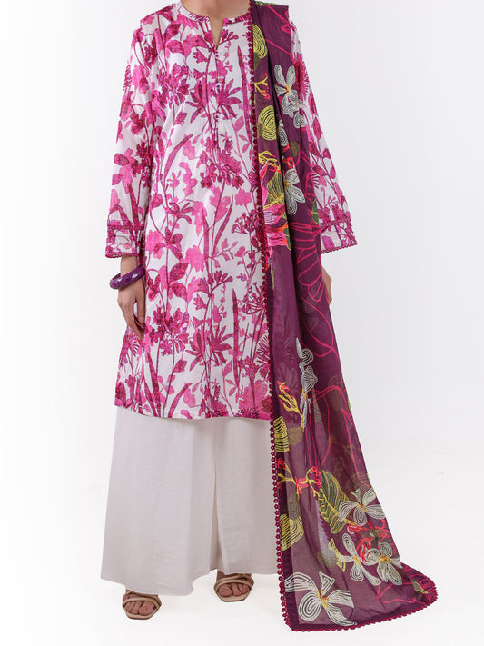 White Lawn 3Pc Unstitched - ALP-3PS-2386