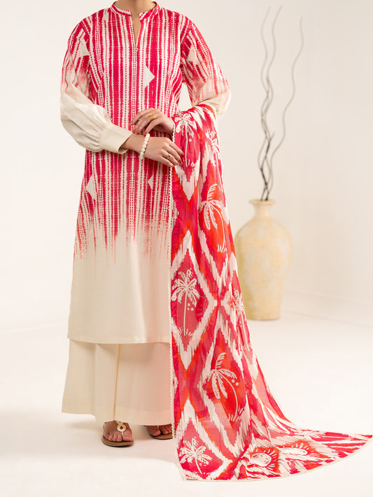 Pink Lawn 3Pc Unstitched - ALP-3PS-2390