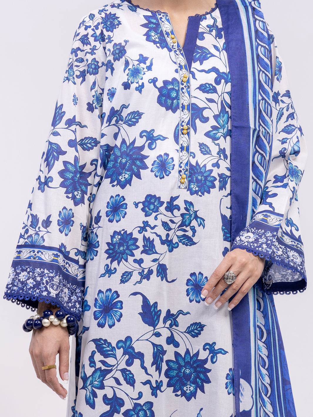 Blue Lawn 3Pc Unstitched - ALP-3PS-2392