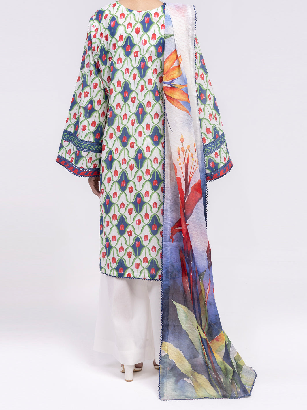Blue Lawn 3Pc Unstitched - ALP-3PS-2395
