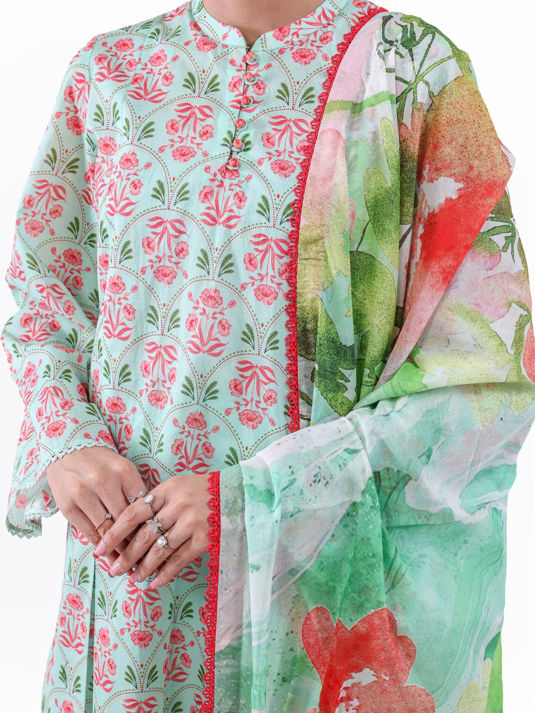 Green Lawn 3Pc Unstitched - ALP-3PS-2396