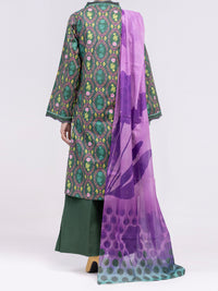 Teal Lawn 3Pc Unstitched - ALP-3PS-2397