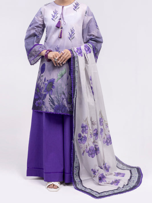 Purple Lawn 3Pc Unstitched - ALP-3PS-2400