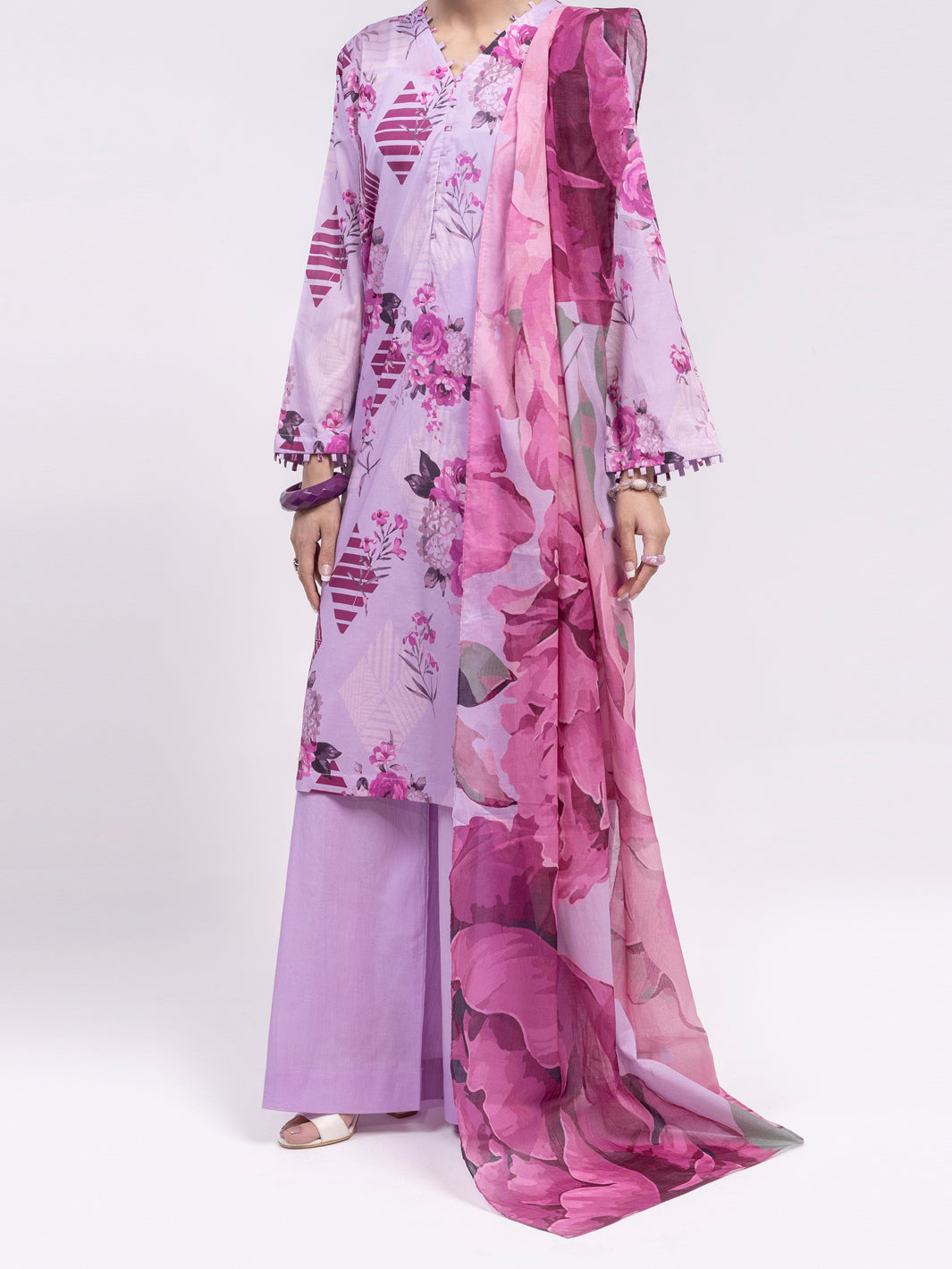 Purple Lawn 3Pc Unstitched - ALP-3PS-2401