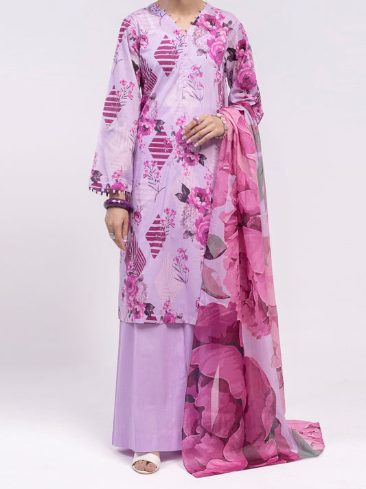 Purple Lawn 3Pc Unstitched - ALP-3PS-2401