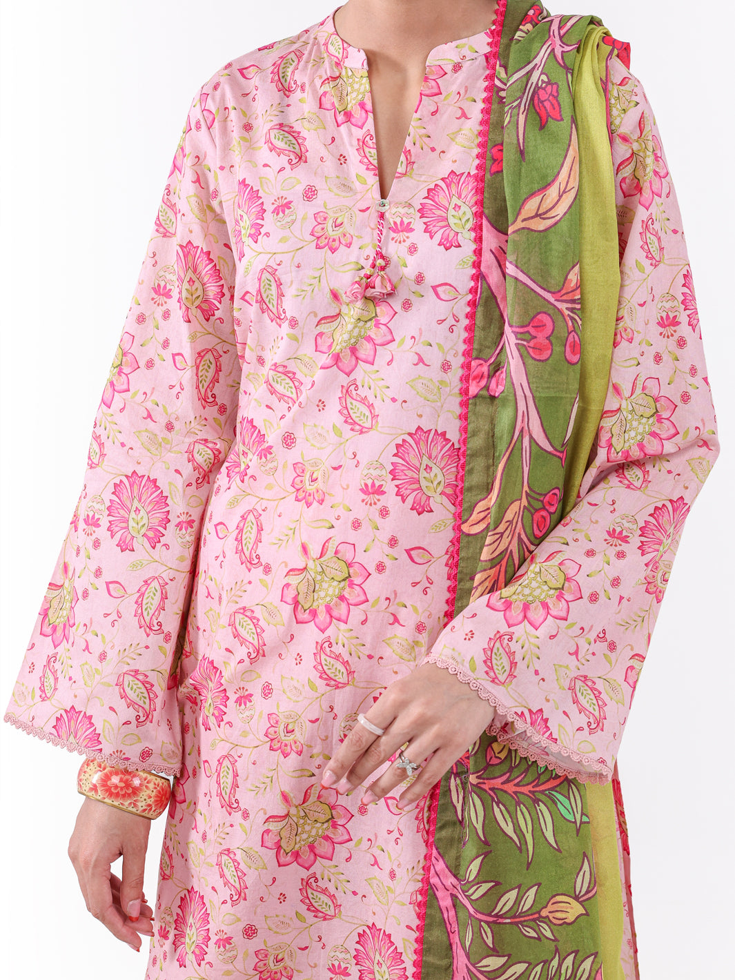 Pink Lawn 3Pc Unstitched - ALP-3PS-2403