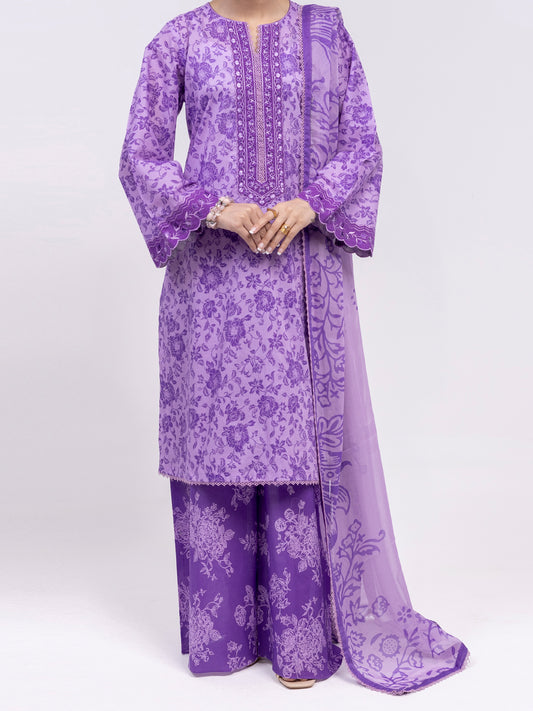 Purple Lawn 3Pc Unstitched - ALP-3PS-2407