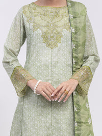 Light Green Lawn 3Pc Unstitched - ALP-3PS-2425
