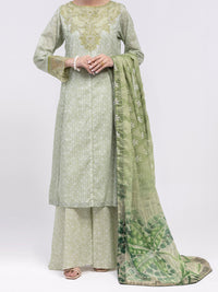 Light Green Lawn 3Pc Unstitched - ALP-3PS-2425