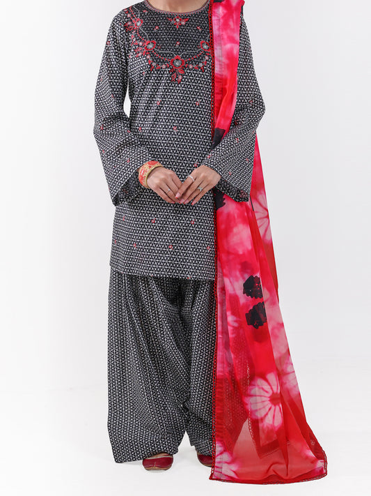 Black & White Lawn 3Pc Unstitched - ALP-3PS-2427