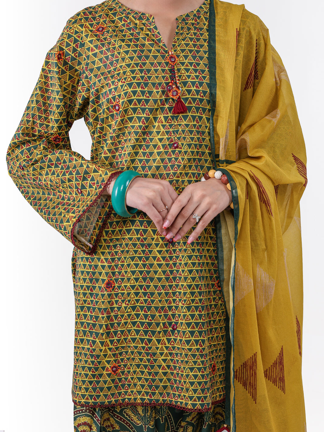 Green Lawn 3Pc Unstitched - ALP-3PS-2429
