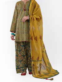 Green Lawn 3Pc Unstitched - ALP-3PS-2429