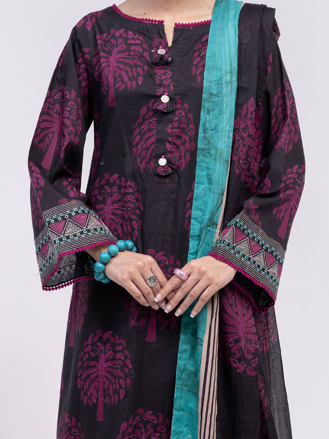 Fuchsia Lawn 3Pc Unstitched - ALP-3PS-2430