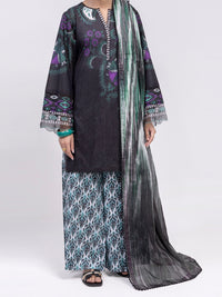 Black Lawn 3Pc Unstitched - ALP-3PS-2432