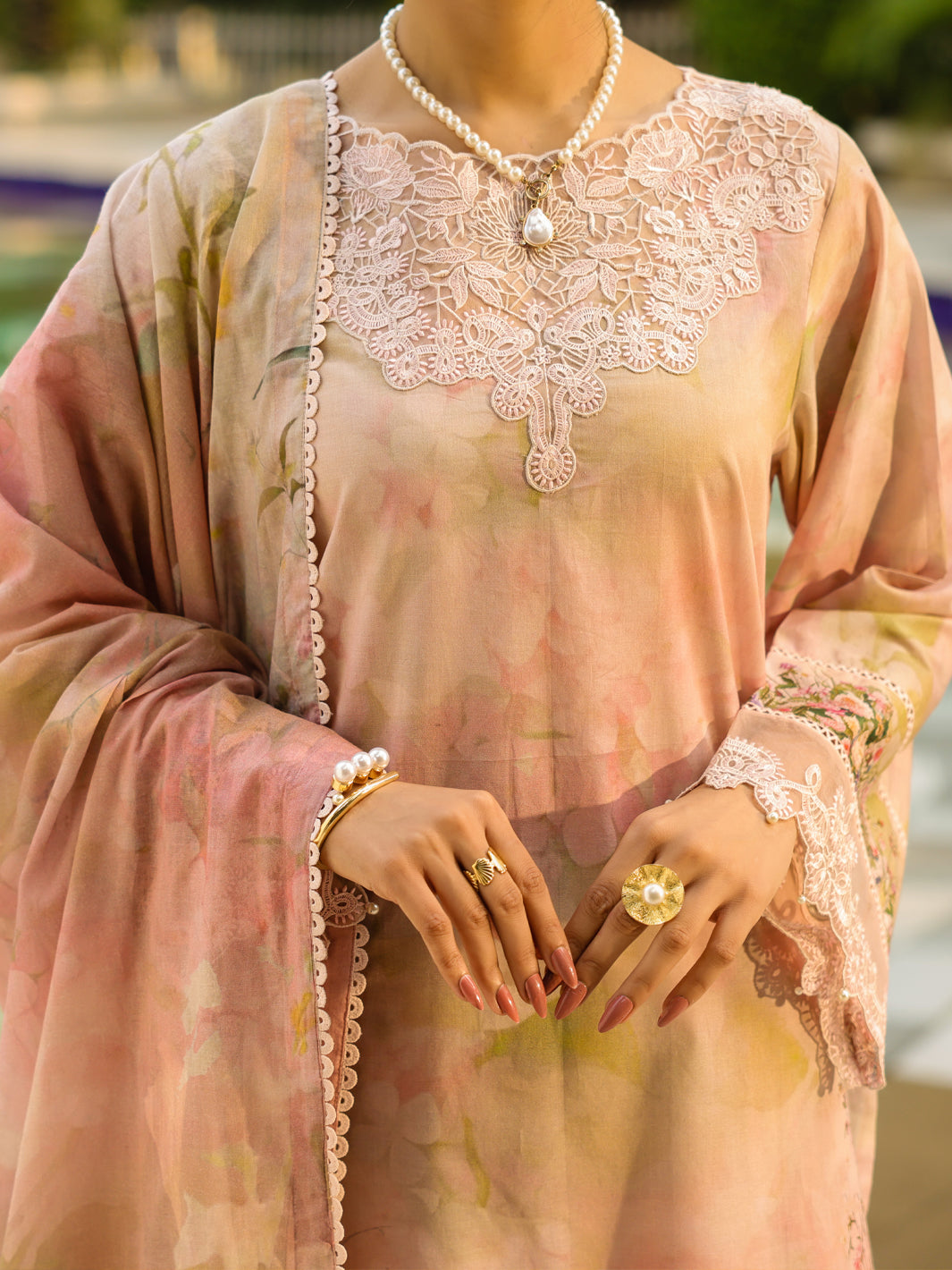 Light Pink Lawn 3Pc Unstitched - ALP-3PS-2434