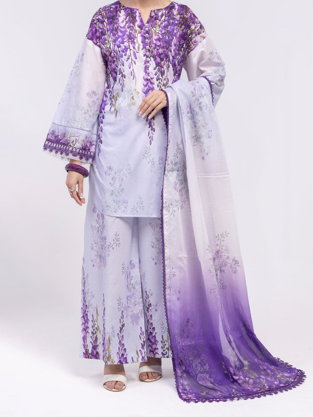 Purple Lawn 3Pc Unstitched - ALP-3PS-2435