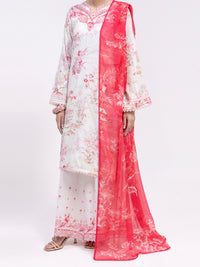 Off White Lawn 3Pc Unstitched - ALP-3PS-2437