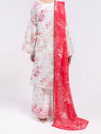 Off White Lawn 3Pc Unstitched - ALP-3PS-2437