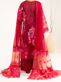 Maroon Lawn 3Pc Unstitched - ALP-3PS-2445