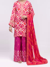 Pink Swiss Jacquard 3Pc Unstitched - ALP-3PS-2458