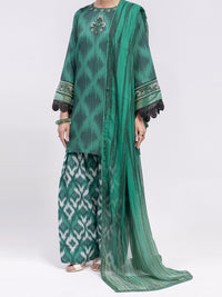 Green Swiss Jacquard 3Pc Unstitched - ALP-3PS-2459