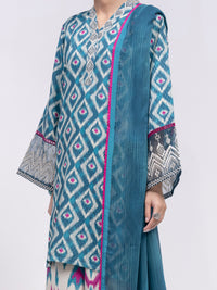 Teal Swiss Jacquard 3Pc Unstitched - ALP-3PS-2460