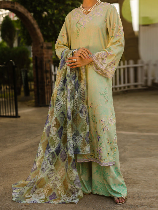 Green Lawn 3Pc Unstitched - ALP-3PS-2461