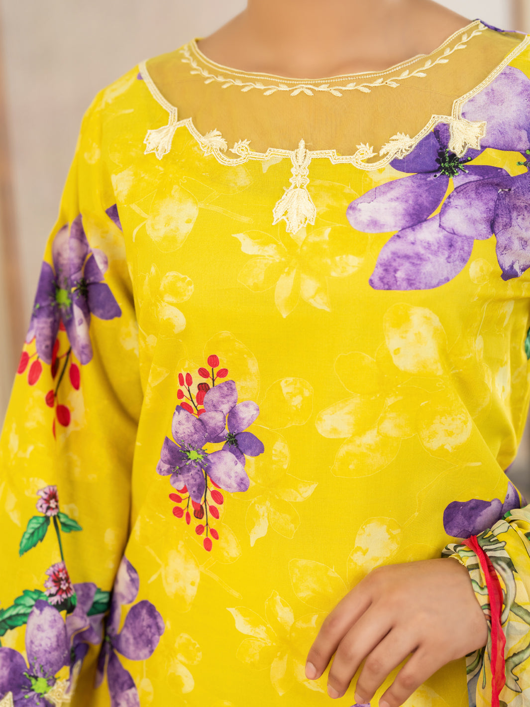 Yellow Lawn Stitched 3Pc - ALP-3PS-2491