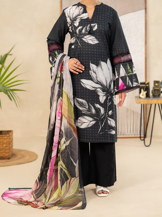 Black Lawn Stitched 3Pc - ALP-3PS-2492