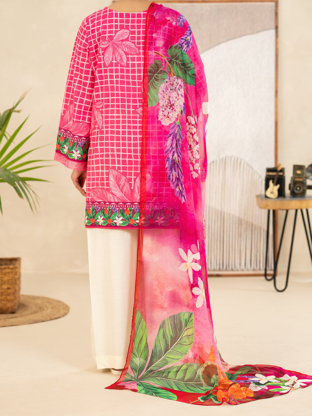 Pink Lawn Stitched 3Pc - ALP-3PS-2493