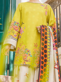 Lime Green Lawn Stitched 3Pc - ALP-3PS-2558