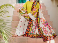 Lime Green Lawn Stitched 3Pc - ALP-3PS-2558