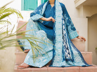 Teal Blue Lawn Stitched 3Pc - ALP-3PS-2559