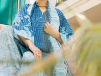 Teal Blue Lawn Stitched 3Pc - ALP-3PS-2559