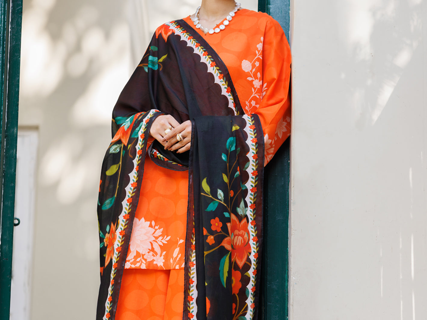 Orange Lawn Stitched 3Pc - ALP-3PS-2560