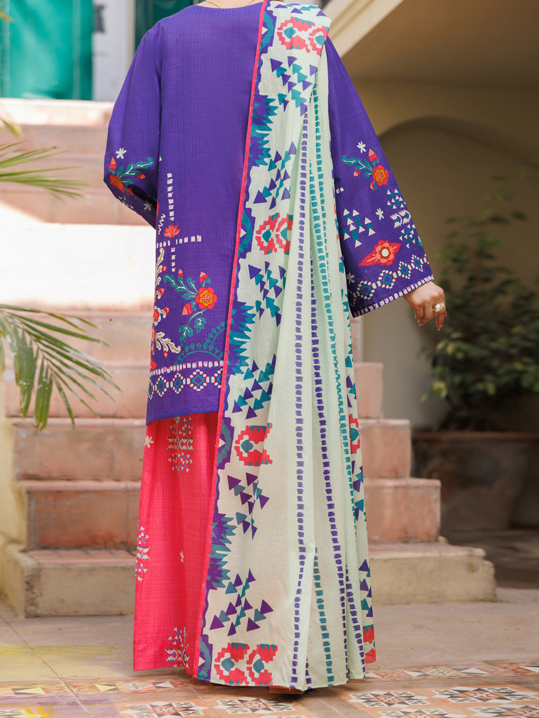 Purple Lawn Stitched 3Pc - ALP-3PS-2562