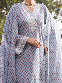 Sky Blue Cotton Stitched 3PC - ALP-3PS-2571