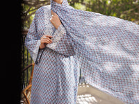 Sky Blue Cotton Stitched 3PC - ALP-3PS-2571