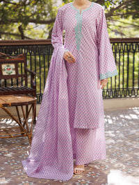 Light Purple Lawn Stitched 3Pc - ALP-3PS-2573
