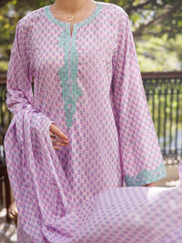 Light Purple Lawn Stitched 3Pc - ALP-3PS-2573
