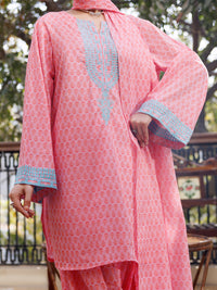 Pink Lawn Stitched 3Pc - ALP-3PS-2574