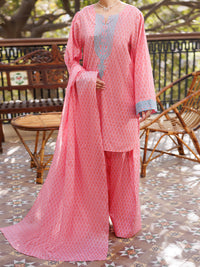 Pink Lawn Stitched 3Pc - ALP-3PS-2574