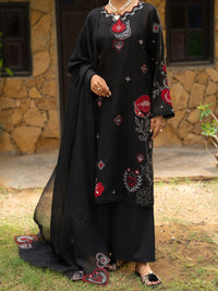 Black Cambric Stitched 3Pc - ALP-3PS-2575