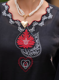 Black Cambric Stitched 3Pc - ALP-3PS-2575